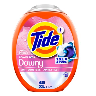 Tide April Fresh Power Pods with Downy HE Compatible Laundry Detergent Pacs