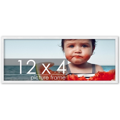 PosterPalooza | 12x4 Wood Frame with UV Acrylic, 6 Finishes: Black, White, Bronze, Silver, Wood, Mahogany