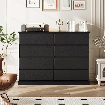 Jojoka 8-Drawer Dresser, Wooden Chest of Drawers with Spacious Top, Stylish Storage for Bedroom, Hallway, Living Room