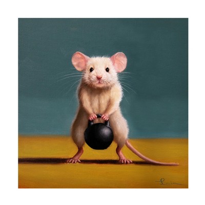 Trademark Fine Art - Lucia Heffernan Gym Rat Kettleball Front Squat Canvas Art