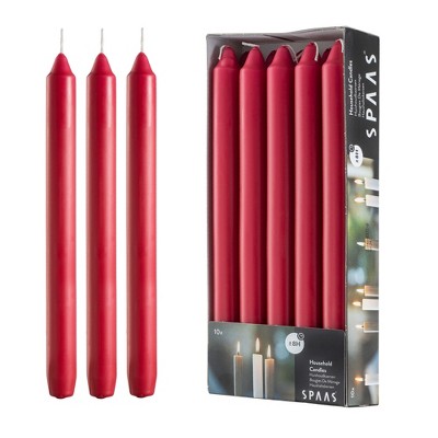 Spaas Dinner Candles - Set of 10 - 9.5" Candlesticks for Home Decoration, Holidays and Weddings, 8 Hour Burn Time
