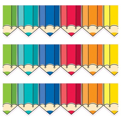 Creative Teaching Press® Core Decor Colorful Doodle Pencils EZ Border, 48 Feet Per Pack, 3 Packs