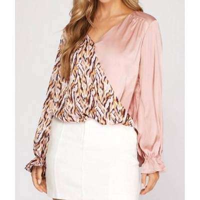 Women's Split satin top - SHE + SKY