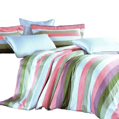 Slickblue Comforter Set with Duvet Cover, Deep Pocket Sheet, Bedding Set, Striped, Full, Multicolor, 5pc