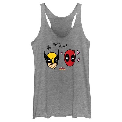 Women's Marvel: Deadpool & Wolverine Best Bubs Sketch Portraits Racerback Tank Top