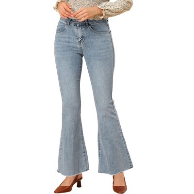 INSPIRE CHIC Women's High Waist Slash Pocket Wide Leg Denim Jeans