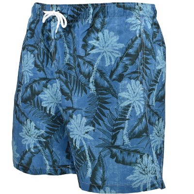 Falcon Bay Men's Rick's Cafe Hawaiian Print Bathing Suit | Navy