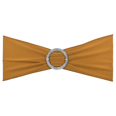 Unique Bargains Polyester Wedding Decoration Stretch Chair Sashes Bows 10 Pcs