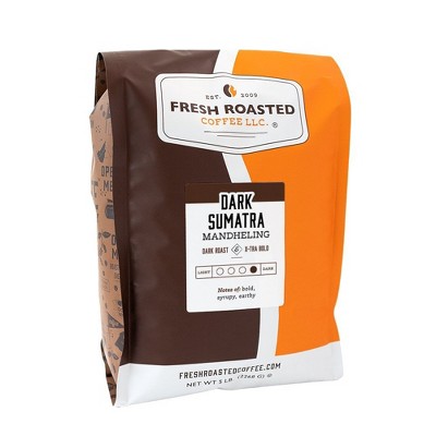 Fresh Roasted Coffee, Dark Sumatra Mandheling, Dark Roast Ground Coffee