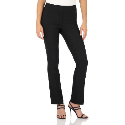 Rekucci Women's Ease into Comfort Straight-Leg Pants with Tummy Control