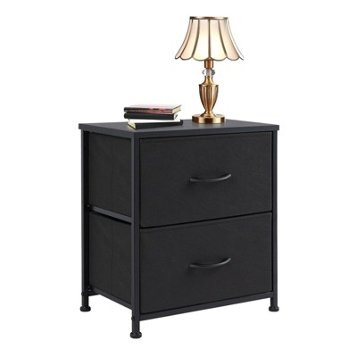 INFURNIC Vanity Tables Versatile Dresser Chest of Drawers, for Space-Saving Efficient Storage in Bedrooms and Living Areas, Black, 17.7"*11.8"*20"