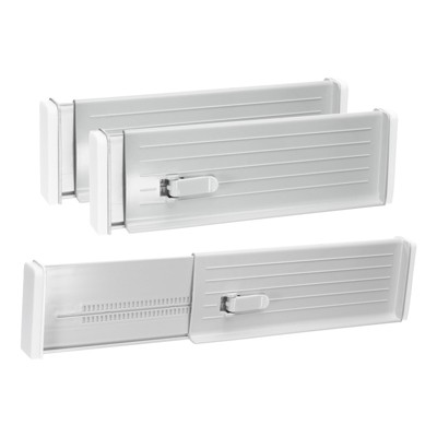 Unique Bargains Plastic Adjustable Desk Organizers and Holders Drawer Dividers 3 Pcs