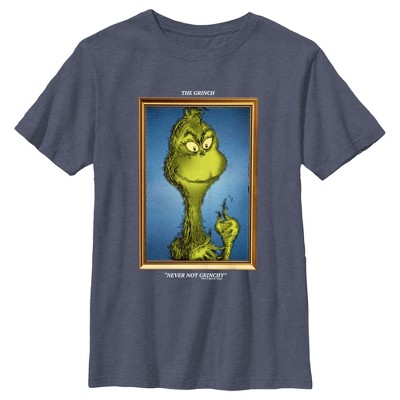Boy's Dr. Seuss Framed Grinch Painting T-Shirt