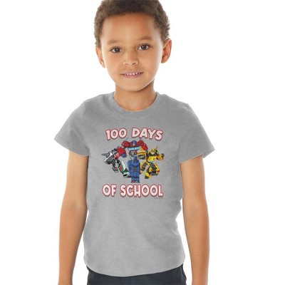 Toddler Boys' Transformers 100 Days of School T-Shirt for Toddler Boys and Girls