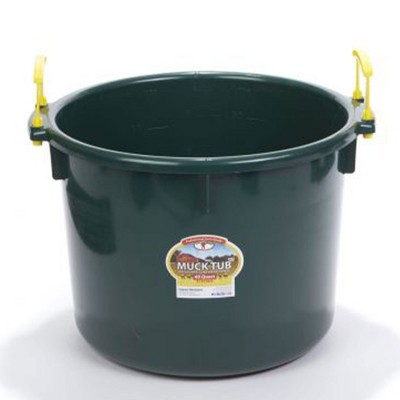 Little Giant Plastic Outdoor Muck Tub Utility Bucket w/ Handles