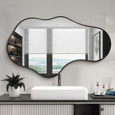 Beautyolove Irregular Aluminum Alloy Framed Asymmetrical Wall Mirror