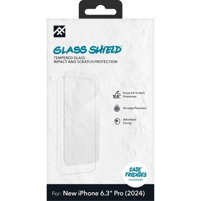 iFrogz Apple iPhone 16 Pro Glass Shield Screen Protector: Scratch-Resistant Anti-Fingerprint