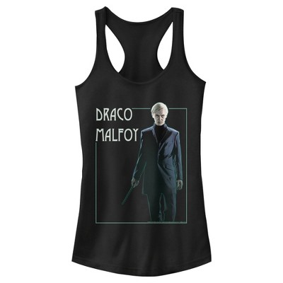 Juniors Womens Harry Potter Draco Malfoy Simple Framed Portrait Racerback Tank Top