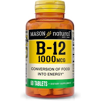 Mason Natural Vitamin B12 1000 mcg, 60 Tablets
