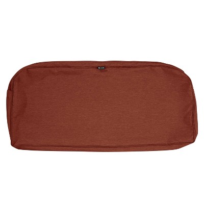 41" x 18" x 3" Montlake Water-Resistant Patio Bench/Settee Cushion Slip Cover Heather Henna Red - Classic Accessories