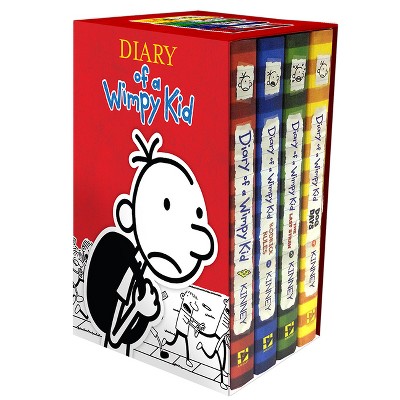 Diary of a Wimpy Kid Box of Books 1-4 Hardcover Gift Set - by  Jeff Kinney (Mixed Media Product)