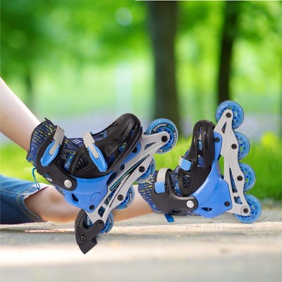 New Bounce Roller Skates for Kids, 4 Wheel Inline Roller blades, Adjustable