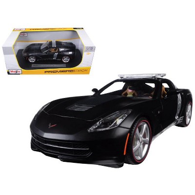 2014 Chevrolet Corvette C7 Stingray Police Matt Black 1/18 Diecast Model Car by Maisto