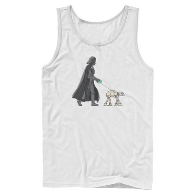 Mens Star Wars Darth Vader AT-AT Walking the Dog Tank Top