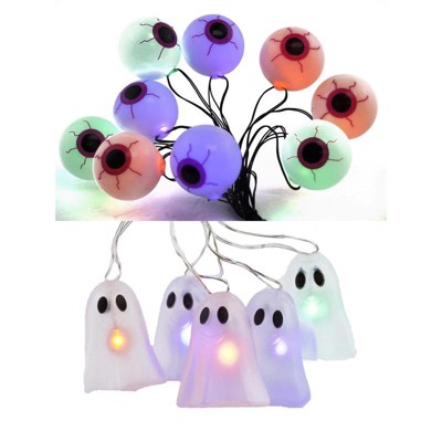 Celebrations Warm White LED Prelit Ghost & Eyeball Lights (Case of 12)