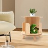YIYIBYUS Single Shelf 4-Side Revolving Bookcase Rotating Bookshelf Tower, Wood Color - 3 of 4