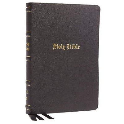 KJV Holy Bible: Large Print Thinline, Black Genuine Leather, Red Letter, Comfort Print: King James Version - by  Thomas Nelson (Leather Bound)