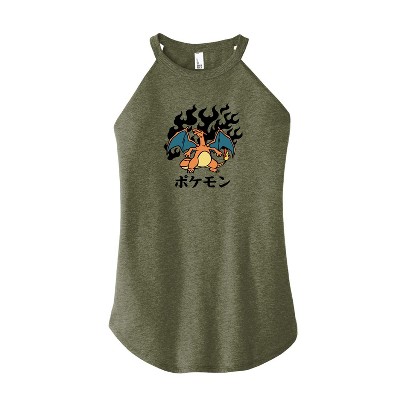 Women's - Pokémon - Charizard Flash Fire Graphic High Neck Tank