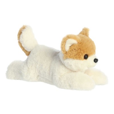 Aurora Medium Peanut Pom Pup Flopsie Adorable Stuffed Animal White 12"
