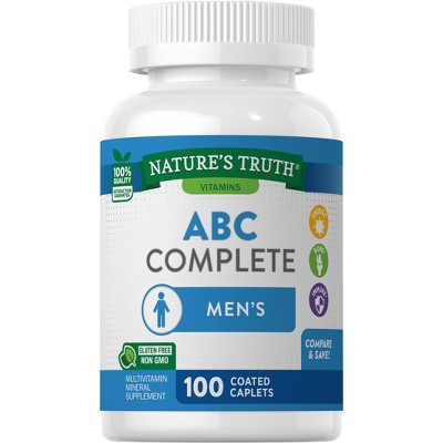 Nature's Truth Adult ABC Complete Multivitamin For Men | 100 Caplets
