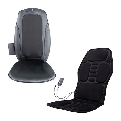 Pursonic Shiatsu Chair Massager with Heat & Vibration + Cushion Mat Bundle – Deep Muscle Relief for Home, Office, or Car