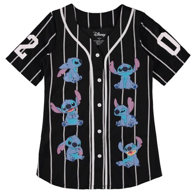Ladies Lilo and Stitch Shirt - Ladies Classic Lilo and Stitch Baseball Jersey - Disney Lilo and Stitch Mesh Jersey