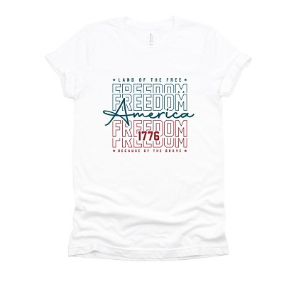 Simply Sage Market Freedom Stacked Short Sleeve Tee
