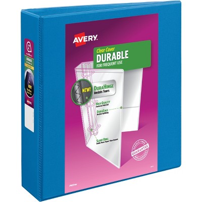Avery Durable View 3 Ring Binder, 2 Inch Slant Rings, 1 Pool Blue Binder (17837)