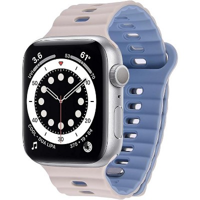 Worryfree Gadgets Silicone Sports Band For Apple Watch 38/40/41mm Dual Colors