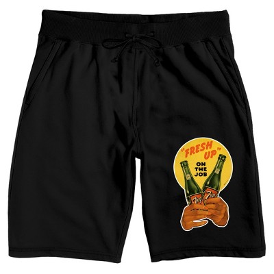 7UP Fresh Up On The Job Men's Black Sleep Pajama Shorts