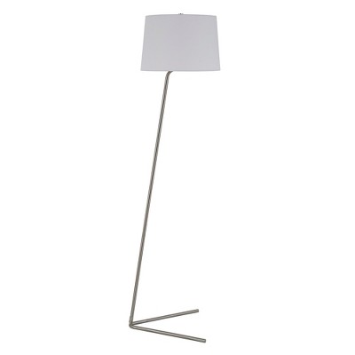 Hudson and Canal Tilted Floor Lamp with Fabric Shade