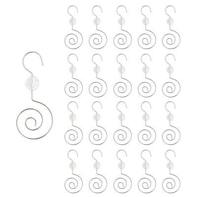 Wrapables Stainless Steel Christmas Tree Ornament Hooks with Beads for Hanging Decorations (Set of 20)