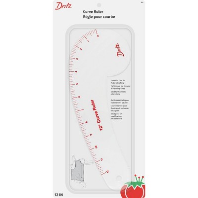 Dritz 12" Curved Ruler for Pattern Drafting Clear