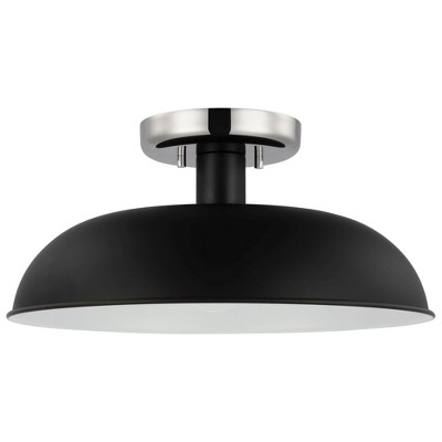 Nuvo Lighting Colony 1 - Light Flush Mount in  Matte Black/Polished nickel