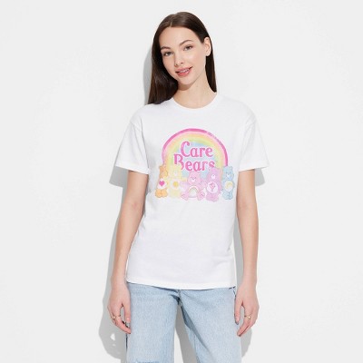 Women's Care Bears Rainbow Short Sleeve Graphic T-Shirt - White