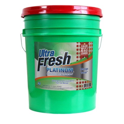 Ultra Fresh 3X Platinum 5 Gallon Laundry Detergent Liquid for All Machine Types with Easy Dispensing Pump, Up to 640 Loads