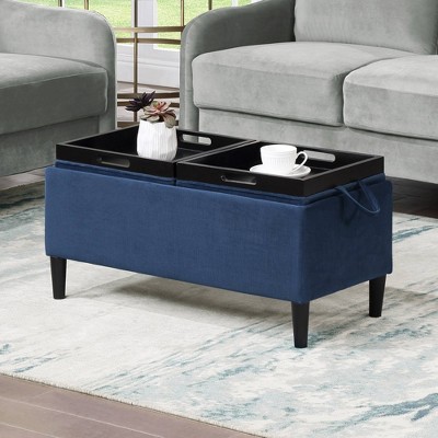 Designs4Comfort Magnolia Storage Ottoman with Trays - Breighton Home
