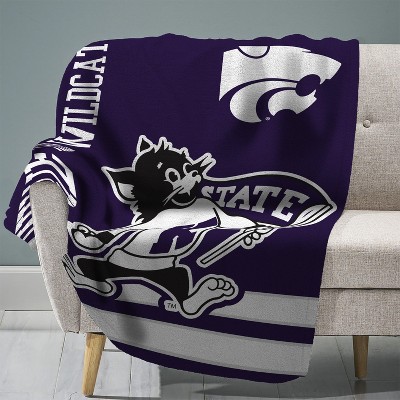 Sleep Squad Kansas State Wildcats Willie the Wildcat Mascot 60 x 80 Raschel Plush Blanket
