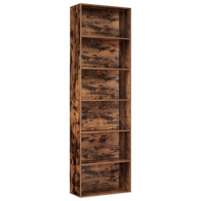 71.4" 6-Tier H-Shaped Bookshelf, Heavy Duty Open Shelf Storage Organizer for Home Office, Living Room, Bedroom