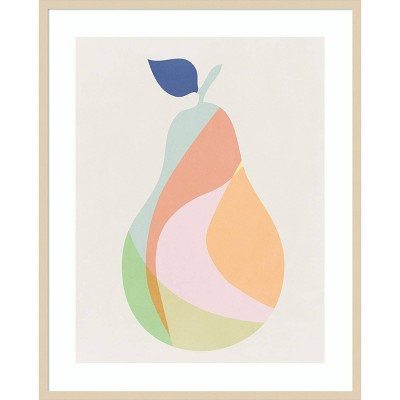 Amanti Art Pear I by Norm Stelfox Wood Framed Wall Art Print